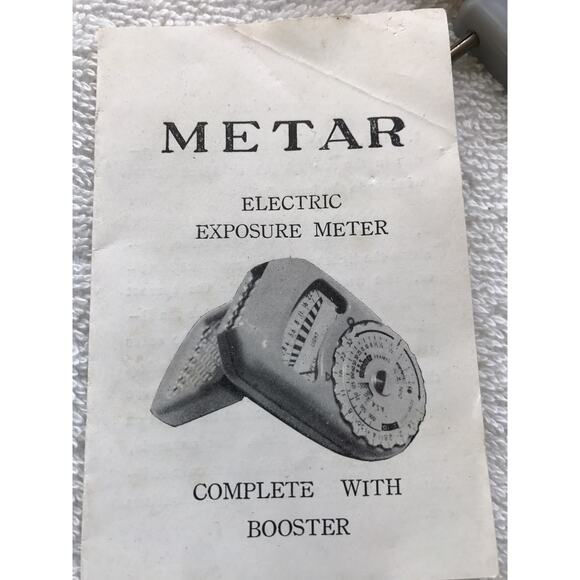 Metar Photo-electric Exposure Meter w/booster, Vintage 1958, Orig Box, Instruct - Picture 5 of 5